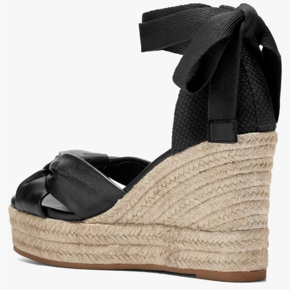 Cole Haan Cloudfeel Hampton Espadrille Wedge Sandal NWB Size 9 Black - Picture 3 of 9